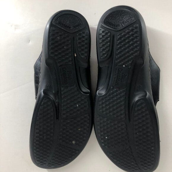 FINN COMFORT Pattaya Black Leather Sandals Sz 42EU / M 9-9.5 / W 11-11.5 - Picture 4 of 13